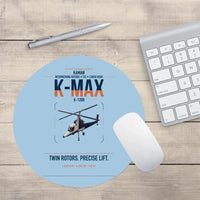 Thumbnail for Kaman K-1200 K-MAX design on light blue round mouse pad