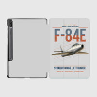 Thumbnail for F-84E Thunderjet design on light gray samsung tablet tablet case