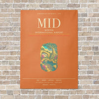 Thumbnail for Merida International Airport MID - Canvas Framed - Orange
