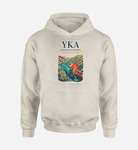 Thumbnail for Kamloops Airport (YKA) design on khaki hoodie single-side print