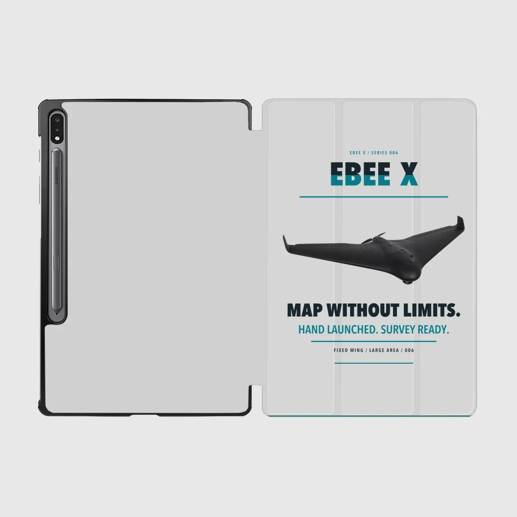 AgEagle eBee X design on light gray samsung tablet tablet case