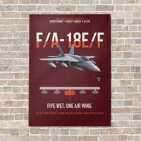 Thumbnail for F A-18E F Buddy Tanker vertical canvas print - no frame - dark red background