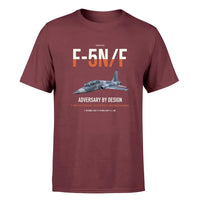 Thumbnail for F-5N F Adversary design on dark red double-side t-shirt, single-side print