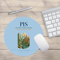 Thumbnail for Poitiers–Biard Airport (PIS) design on light blue round mouse pad