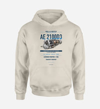 Thumbnail for AE 2100D3 design on khaki hoodie single side