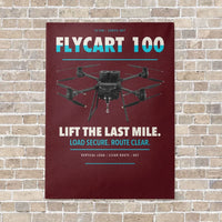 Thumbnail for DJI FlyCart 100 vertical canvas print - no frame - dark red background