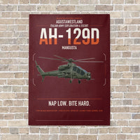 Thumbnail for AgustaWestland AH-129D Mangusta vertical canvas print - no frame - dark red background