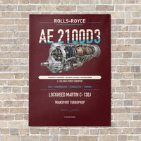 Thumbnail for AE 2100D3 vertical canvas print - no frame - dark red background