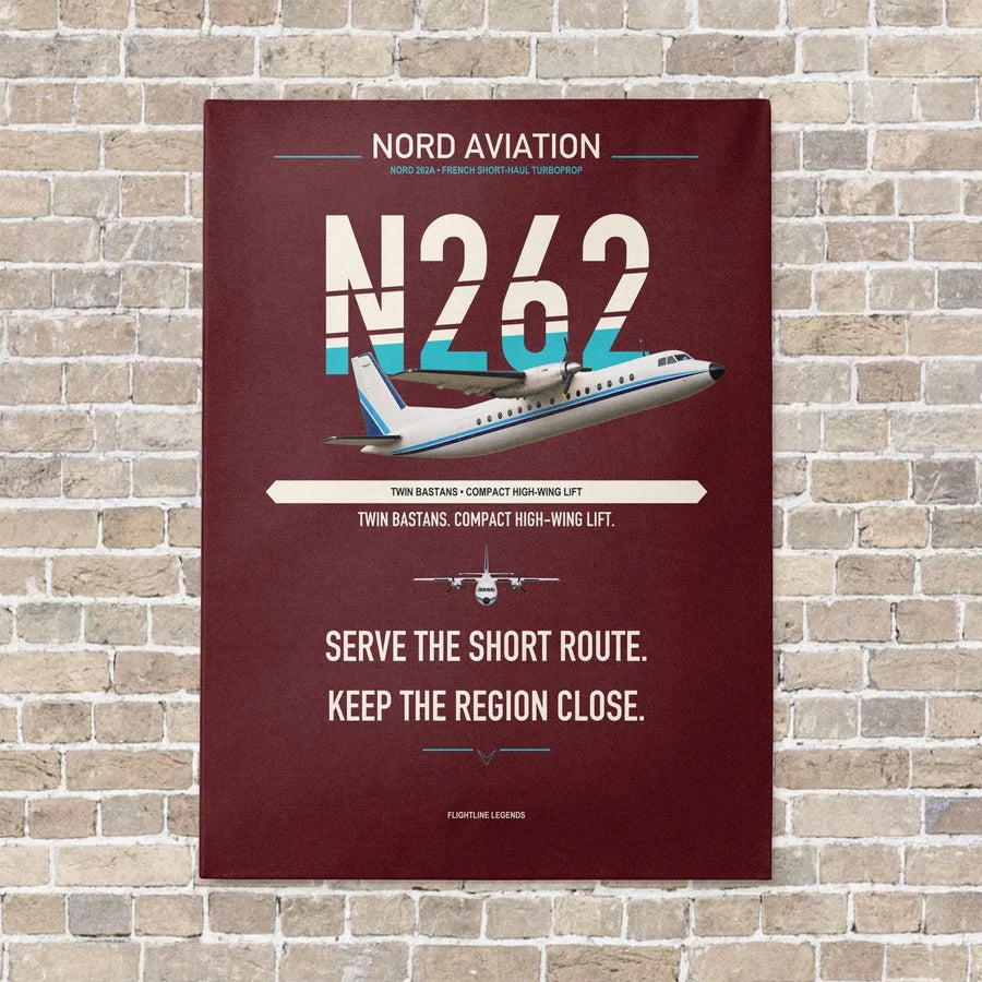 Nord 262A vertical canvas print - no frame - dark red background