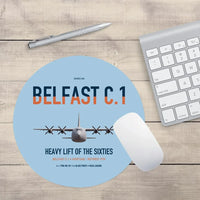 Thumbnail for Short Belfast C.1 design on light blue round mouse pad