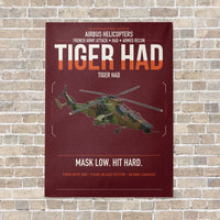 Thumbnail for Airbus Helicopters Tiger HAD vertical canvas print - no frame - dark red background