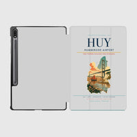 Thumbnail for Humberside Airport (HUY) design on light gray samsung tablet tablet case