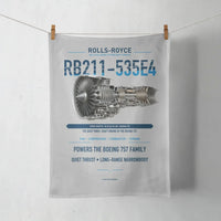 Thumbnail for RB211-535E4 design on light gray towel