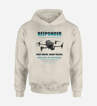 Thumbnail for BRINC Responder design on khaki hoodie single side