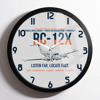 Thumbnail for RC-12X Guardrail Signals From Above design on light gray framed wall clock