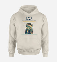 Thumbnail for Lhasa Gonggar International Airport (LXA) design on khaki hoodie single-side print