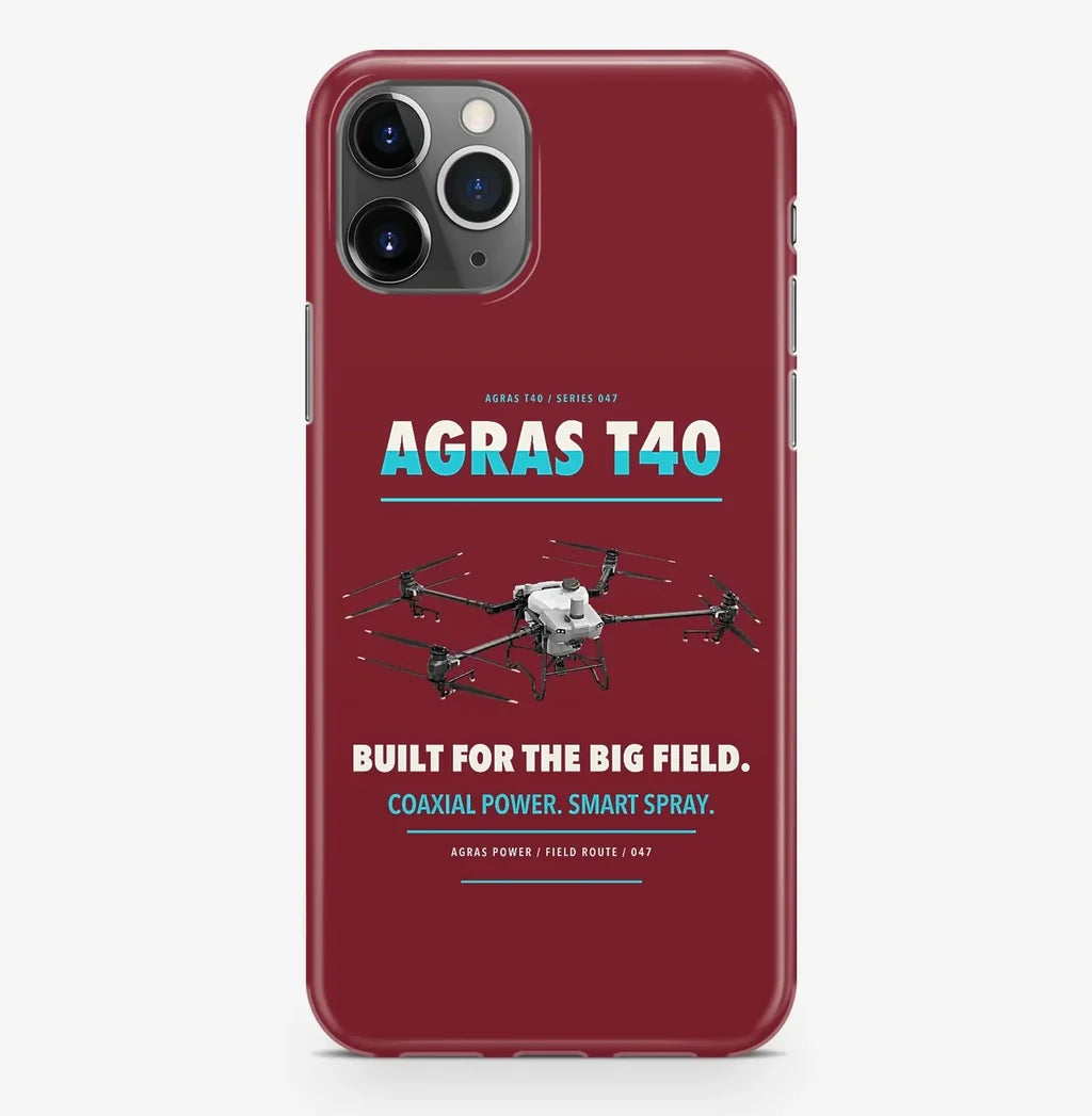 DJI Agras T40 Case ProMax design on dark red iphone case promax
