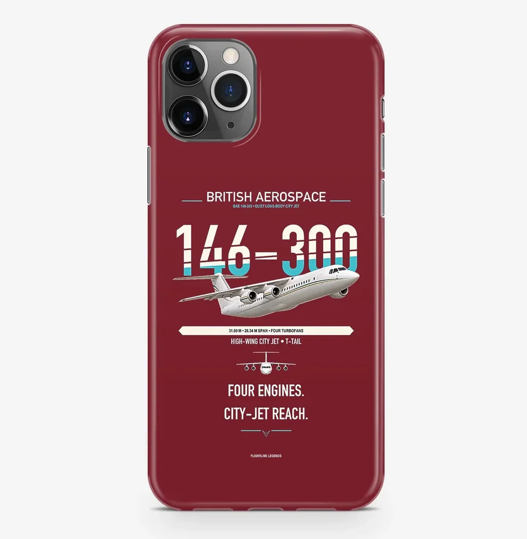 BAe 146-300 design on dark red magsafe iphone case, for iPhone Pro Max
