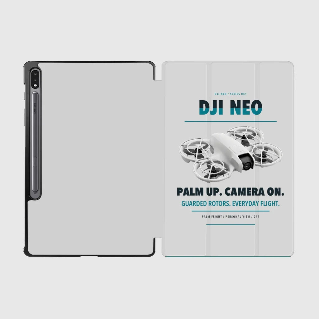 DJI Neo design on light gray samsung tablet tablet case