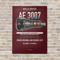 Thumbnail for AE 3007 vertical canvas print - no frame - dark red background