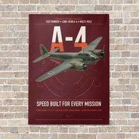 Thumbnail for Junkers Ju 88A-4 vertical canvas print - no frame - dark red background