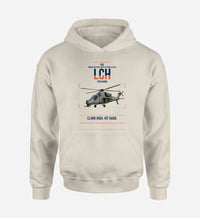 Thumbnail for HAL LCH Prachand design on khaki double-side hoodie, single-side print