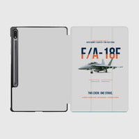 Thumbnail for F-A-18F Super Hornet Block III Two Crew One Strike design on light gray samsung tablet tablet case