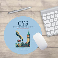 Thumbnail for Cheyenne Regional Airport (CYS) design on light blue round mouse pad