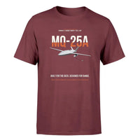 Thumbnail for MQ-25A STINGRAY design on dark red double-side t-shirt, single-side print