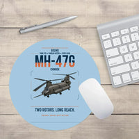 Thumbnail for Boeing MH-47G Chinook design on light blue round mouse pad