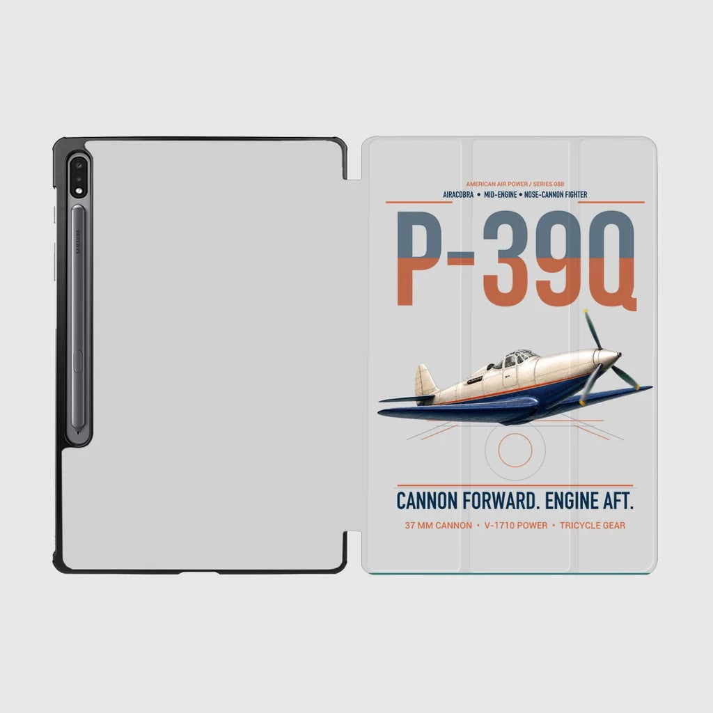 P-39Q Airacobra design on light gray samsung tablet tablet case