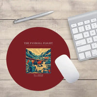 Thumbnail for VINTAGE G4413 - The Payroll Flight - Designed Mouse Pads design on darkred round