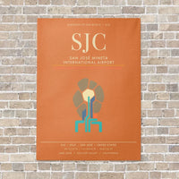 Thumbnail for San Jose Mineta International Airport SJC - Canvas Framed - Orange