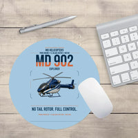 Thumbnail for MD Helicopters MD 902 Explorer design on light blue round mouse pad