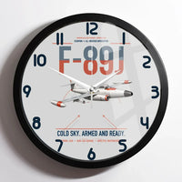 Thumbnail for F-89J Scorpion design on light gray framed wall clock