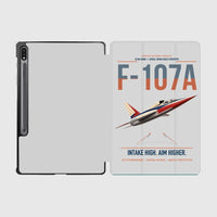 Thumbnail for F-107A Ultra Sabre design on light gray samsung tablet tablet case