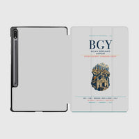Thumbnail for Milan Bergamo Airport (BGY) design on light gray samsung tablet tablet case