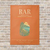 Thumbnail for Rarotonga International Airport RAR - Canvas Framed - Orange