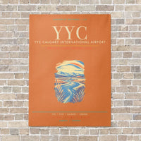 Thumbnail for YYC Calgary International Airport - Canvas Framed - Orange