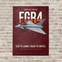 Thumbnail for Eurofighter Typhoon FGR4 vertical canvas print - no frame - dark red background