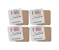 Thumbnail for F-89J Scorpion design on light gray 4 pieces set coaster