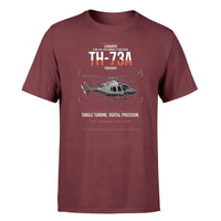 Thumbnail for Leonardo TH-73A Thrasher design on dark red t-shirt, single-side print