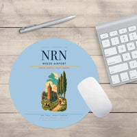 Thumbnail for Weeze Airport (NRN) design on light blue round mouse pad