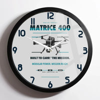 Thumbnail for DJI Matrice 400 design on light gray framed wall clock