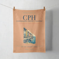 Thumbnail for Copenhagen Airport Kastrup (CPH) design on orange towel