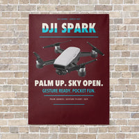 Thumbnail for DJI Spark vertical canvas print - no frame - dark red background
