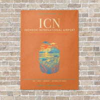Thumbnail for Incheon International Airport ICN - Canvas Framed - Orange