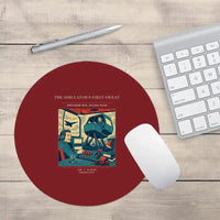 Thumbnail for VINTAGE G4462 - The Simulator's First Sweat - Designed Mouse Pads design on darkred round