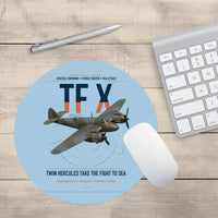 Thumbnail for Bristol Beaufighter TF X design on light blue round mouse pad