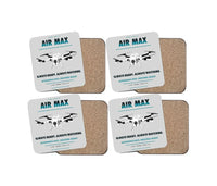 Thumbnail for Percepto Air Max design on light gray 4 pieces set coaster